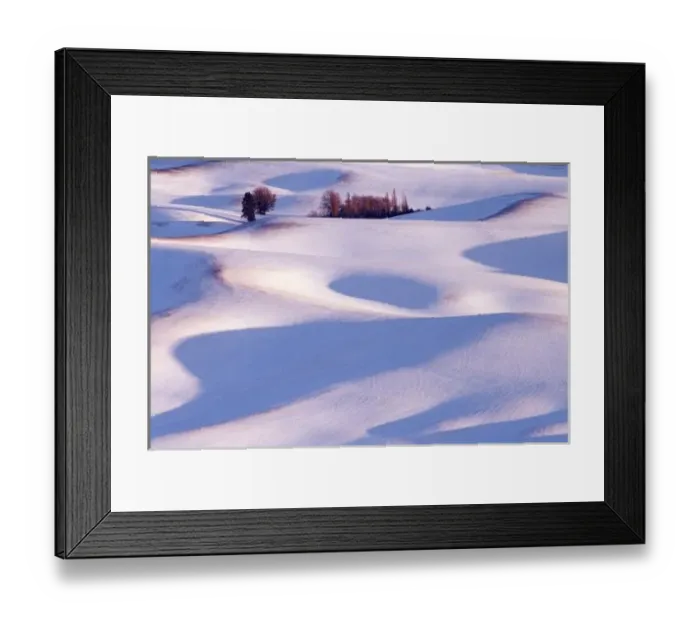 Framed Print : View from Steptoe Butte of rolling hills covered in winter snow in Whitman County Framed Print : View from Steptoe Butte of rolling hills covered in winter snow in Whitman County
