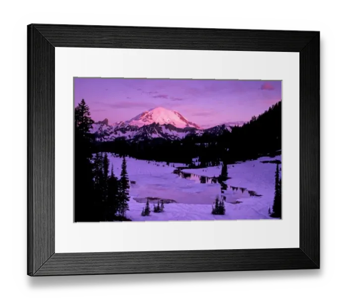 Framed Print : N. A. USA, Washington, Mt. Rainier National Park, Sunrise at Tipsoo Lake Framed Print : N. A. USA, Washington, Mt. Rainier National Park, Sunrise at Tipsoo Lake