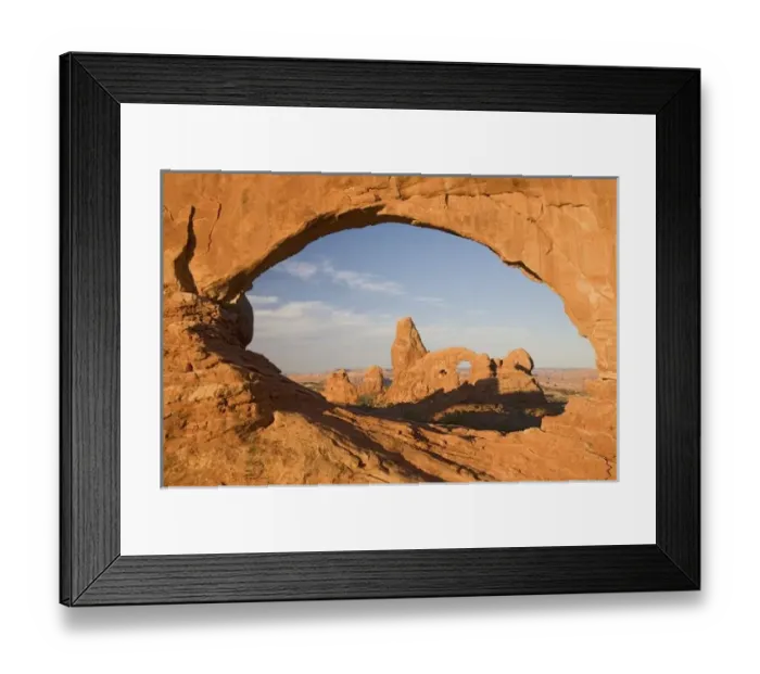 Framed Print : PA118. Utah, Arches NP, Turret Arch through North Window Framed Print : PA118. Utah, Arches NP, Turret Arch through North Window