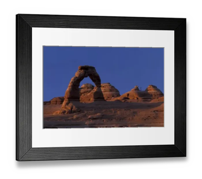 Framed Print : NA, USA, Utah, Arches National Park. Delicate arch and La Sal Mountains