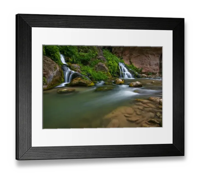 Framed Print : USA, Utah, Zion National Park. The Virgin River Narrows and Big Springs Framed Print : USA, Utah, Zion National Park. The Virgin River Narrows and Big Springs