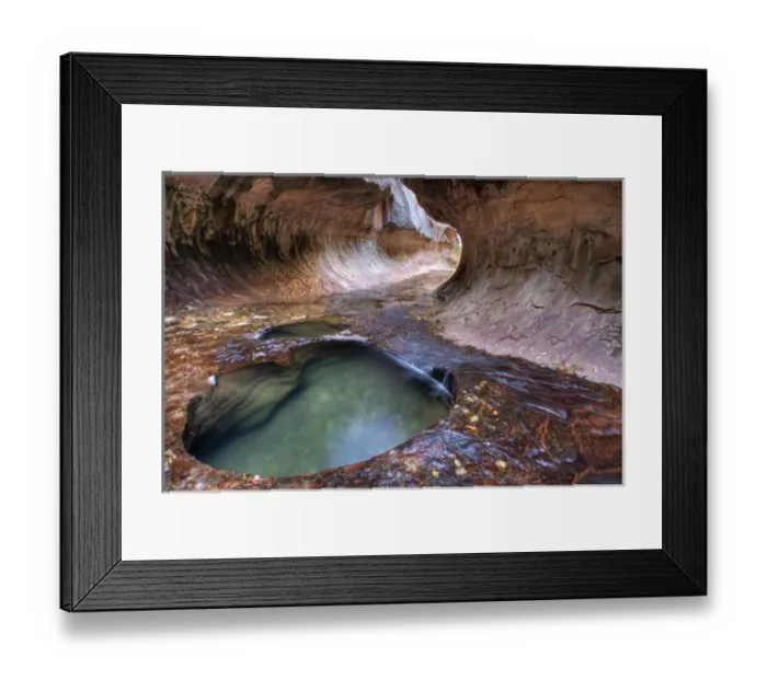 Framed Print : The Subway along the Left Fork of the Virgin River in Zion National Park in Utah