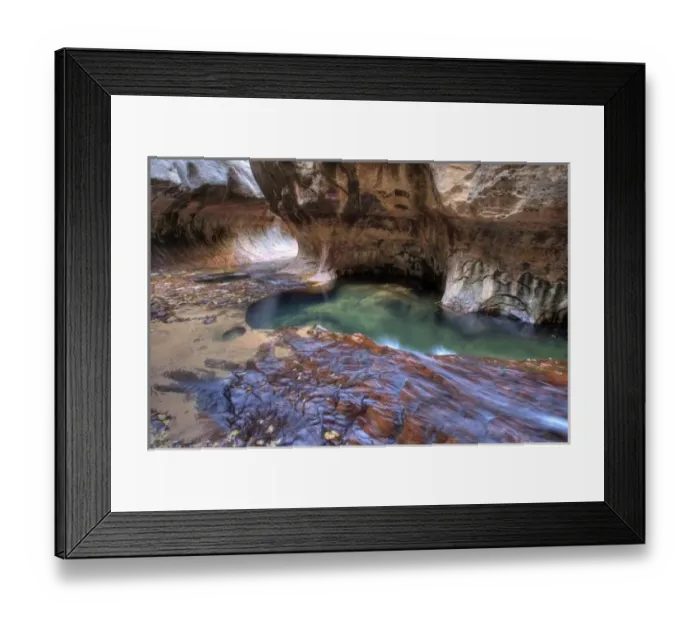 Framed Print : The Subway along the Left Fork of the Virgin River in Zion National Park in Utah