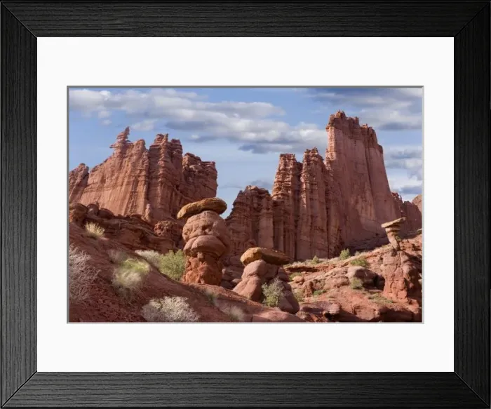 Framed Print : USA, Utah. View of Fisher Towers. Credit as: Don Paulson  /  Jaynes Gallery  /  Danita Delimont