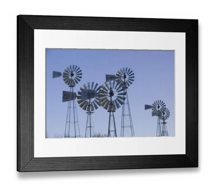Framed Print : USA, TEXAS, Lubbock: American Wind Power Center Historic Windmills Framed Print : USA, TEXAS, Lubbock: American Wind Power Center Historic Windmills