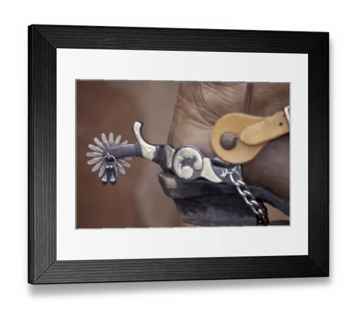 Framed Print : NA, USA, Texas, Lubbock Cowboy boot and spur Framed Print : NA, USA, Texas, Lubbock Cowboy boot and spur