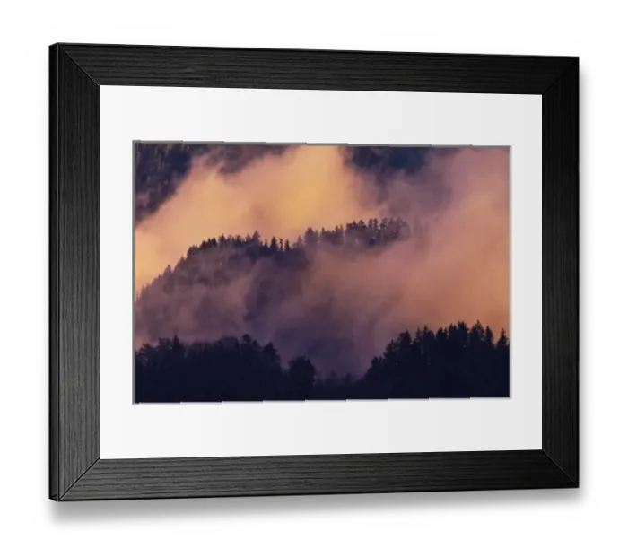 Framed Print : Winter fog in valley