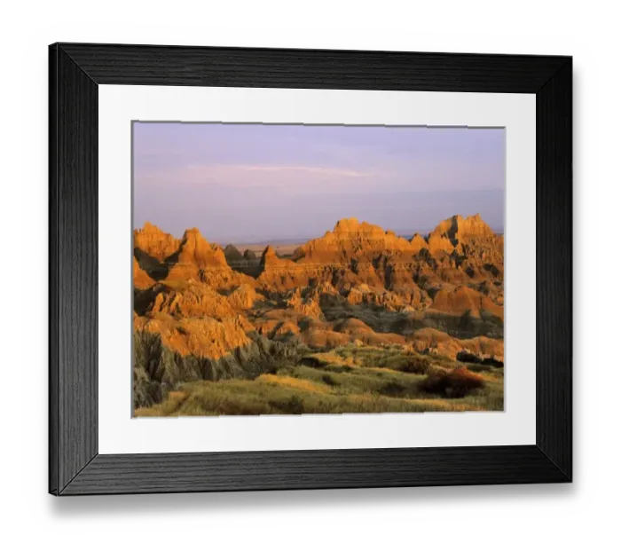 Framed Print : Badlands National Park in South Dakota