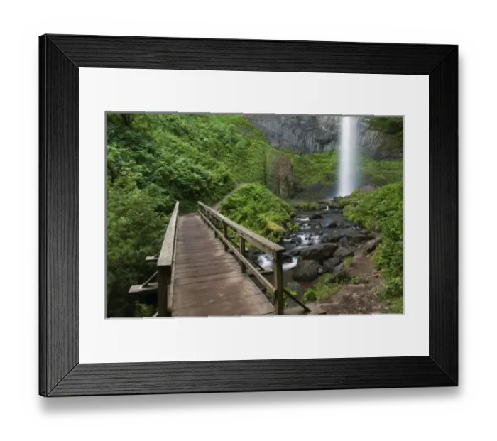 Framed Print : Bridge at Latourell Falls, Columbia River Gorge, Oregon, USA Framed Print : Bridge at Latourell Falls, Columbia River Gorge, Oregon, USA