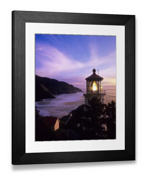 Framed Print : OR, Oregon Coast, Heceta Head Lighthouse, on Heceta Head, 205 feet above the ocean Framed Print : OR, Oregon Coast, Heceta Head Lighthouse, on Heceta Head, 205 feet above the ocean