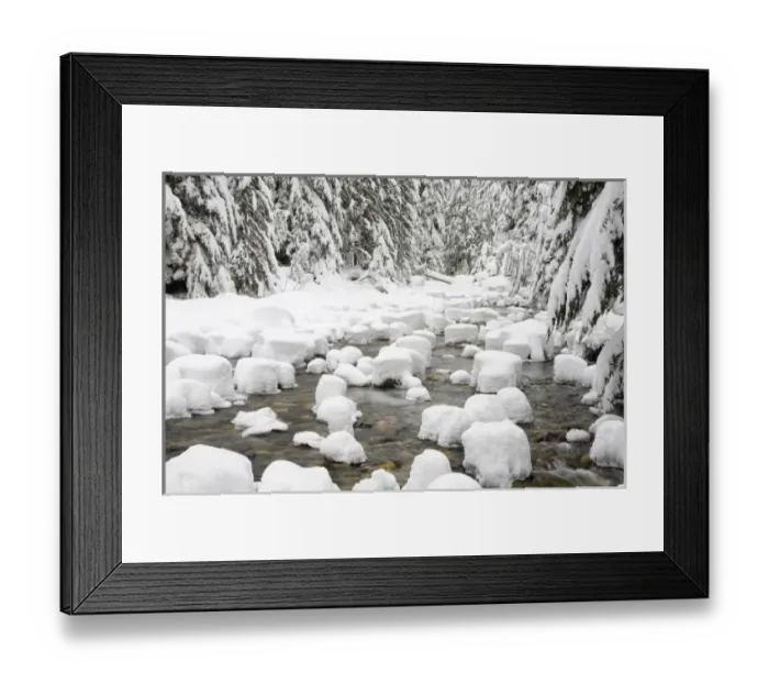 Framed Print : WA, Mount Baker Snoqualmie National Forest, South Fork Snoqualmie River, with a mantle Framed Print : WA, Mount Baker Snoqualmie National Forest, South Fork Snoqualmie River, with a mantle