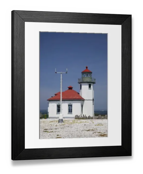 Framed Print : USA, Washington, Seattle, Alki Point Lighthouse, established 1887