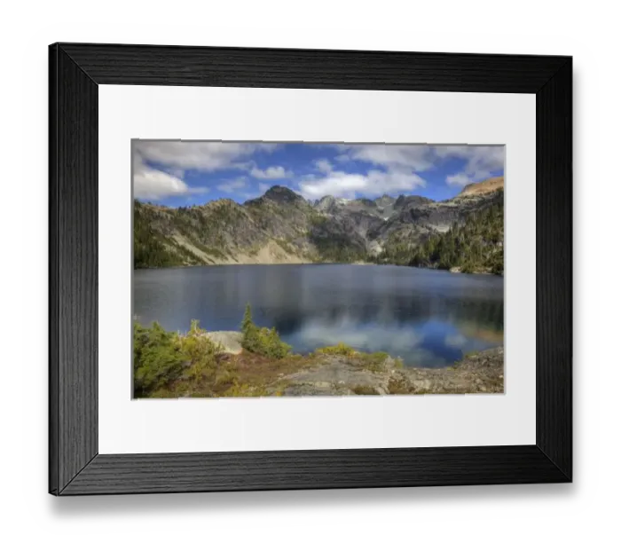 Framed Print : WA, Alpine Lakes Wilderness, Spade Lake, and Mount Daniel Framed Print : WA, Alpine Lakes Wilderness, Spade Lake, and Mount Daniel