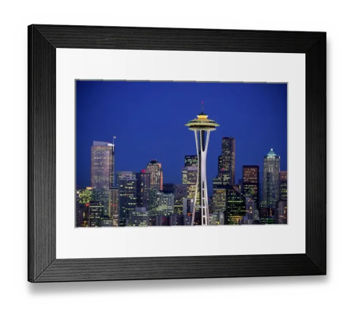 Framed Print : Space Needle and Downtown Seattle Skyline, Seattle, Washington, United States, US Framed Print : Space Needle and Downtown Seattle Skyline, Seattle, Washington, United States, US