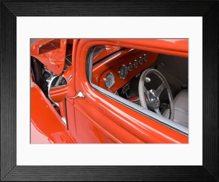 Framed Print : WA, Seattle, classic American automobile