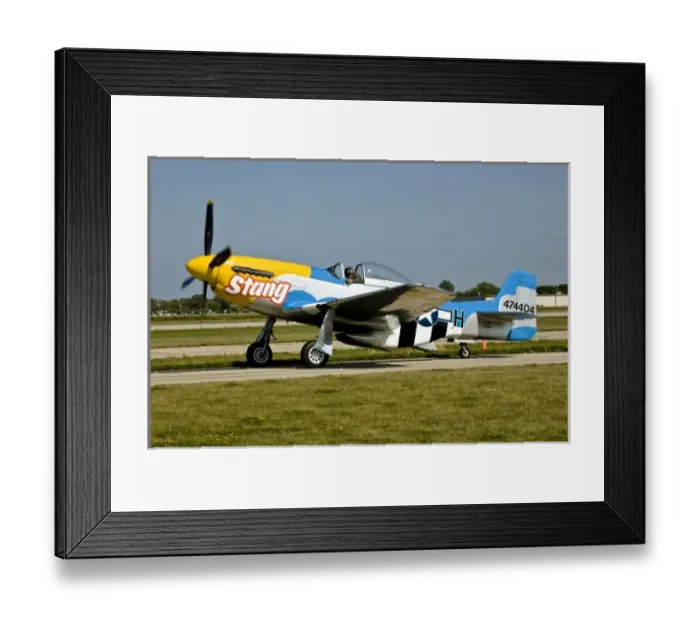 Framed Print : North American P-51 D Stang on the runway
