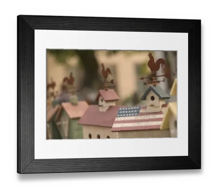 Framed Print : USA, Wisconsin, Cedarburg: Quaint Wisconsin Village Painted Birdhouses Framed Print : USA, Wisconsin, Cedarburg: Quaint Wisconsin Village Painted Birdhouses