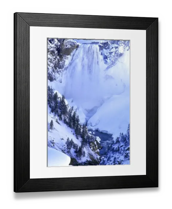 Framed Print : USA, Wyoming, Yellowstone National Park. Winter scenic at Grand Canyon of the Yellowstone Framed Print : USA, Wyoming, Yellowstone National Park. Winter scenic at Grand Canyon of the Yellowstone