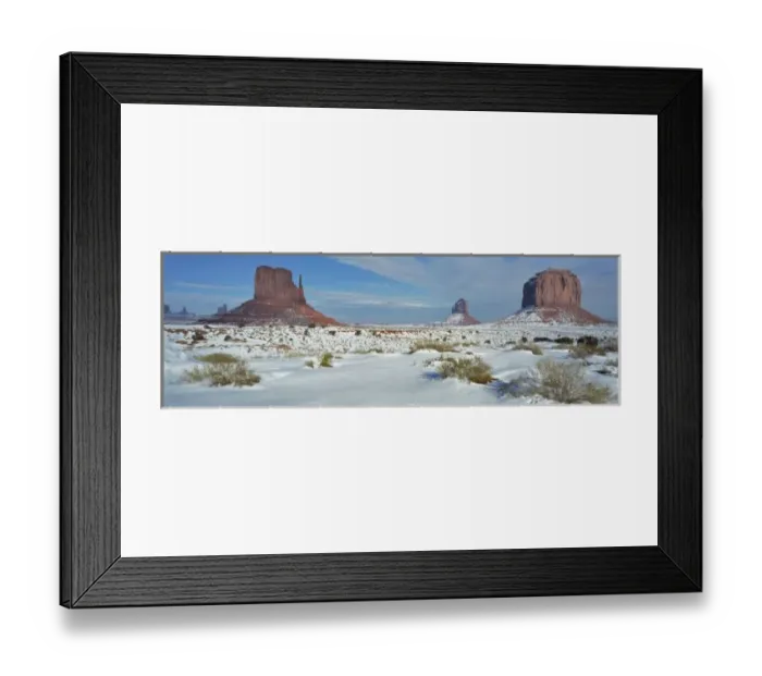 Framed Print : USA, Utah, Monument Valley. Sagebrush shows through the snow in front of Merrick Butte Framed Print : USA, Utah, Monument Valley. Sagebrush shows through the snow in front of Merrick Butte