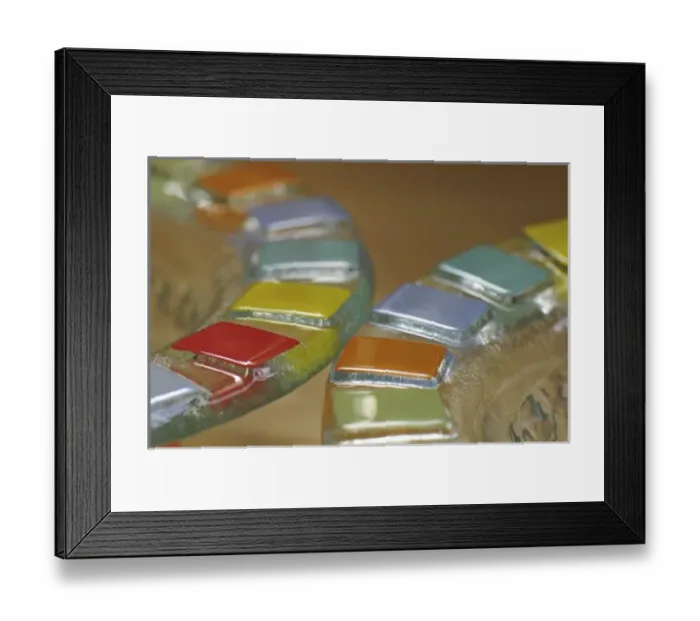 Framed Print : USA. Colorful hand-made dish made of fused glass Framed Print : USA. Colorful hand-made dish made of fused glass