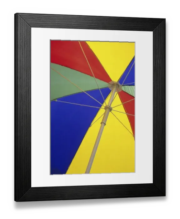 Framed Print : Multi colored umbrella Framed Print : Multi colored umbrella