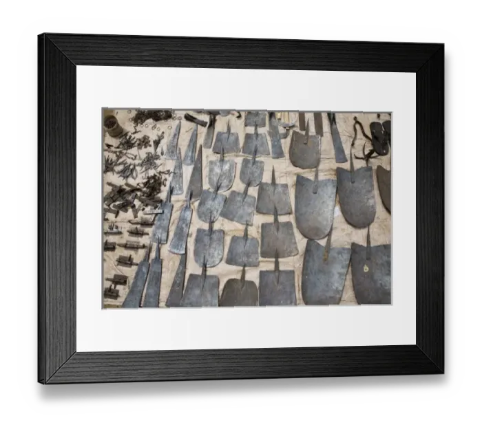 Framed Print : West Africa, Benin. Various metal tools for sale at open-air market Framed Print : West Africa, Benin. Various metal tools for sale at open-air market