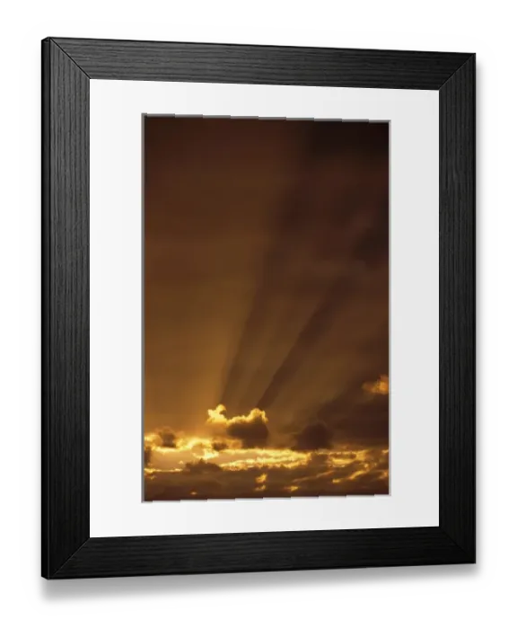 Framed Print : Africa, Botswana. Dramatic godbeams Framed Print : Africa, Botswana. Dramatic godbeams