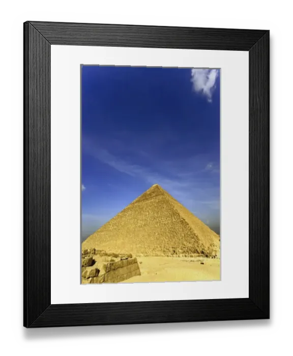 Framed Print : The Great Pyramid of Giza, built for the Fourth dynasty Egyptian pharaoh, Khufu or Cheops