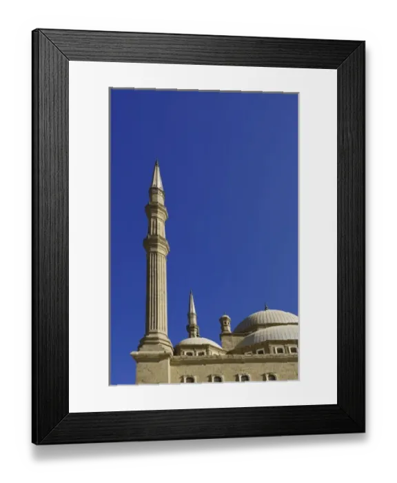 Framed Print : Upward view of spires, the Mosque of Muhammad Ali at the Citadel, also known as Framed Print : Upward view of spires, the Mosque of Muhammad Ali at the Citadel, also known as