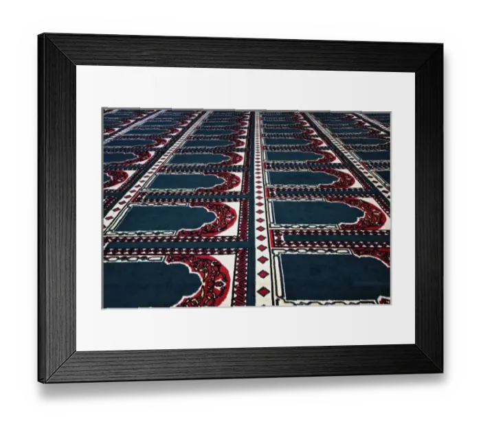 Framed Print : Pattern created by prayer rugs in Islamic mosque, Cairo, Egypt Framed Print : Pattern created by prayer rugs in Islamic mosque, Cairo, Egypt
