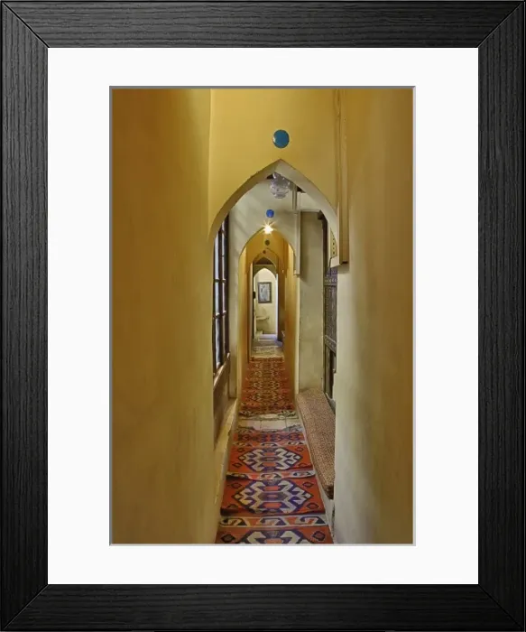 Framed Print : Hallway and rugs, Cairo, Egypt