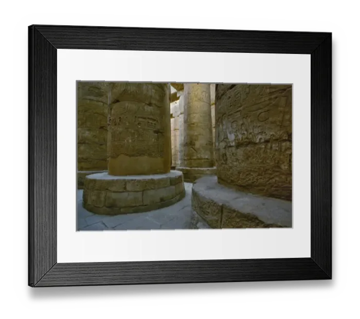 Framed Print : Massive columns of the Great Hypostyle Hall, in the temple of Amun, The Temple of