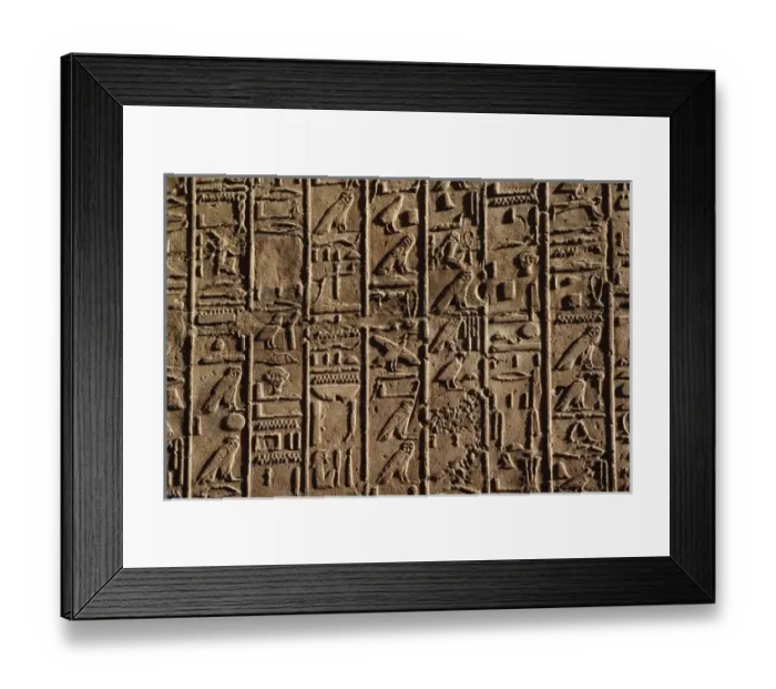 Framed Print : Ancient hieroglyphs on wall at the Temple of Karnak, located at modern day Luxor or ancient Thebes Framed Print : Ancient hieroglyphs on wall at the Temple of Karnak, located at modern day Luxor or ancient Thebes