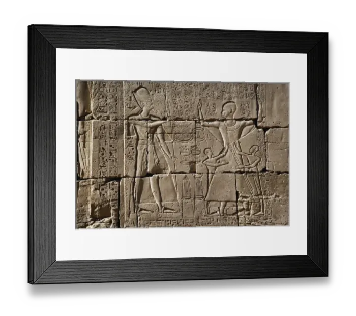 Framed Print : Hieroglyphs on wall, Temple of Karnak located at modern day Luxor or ancient Thebes