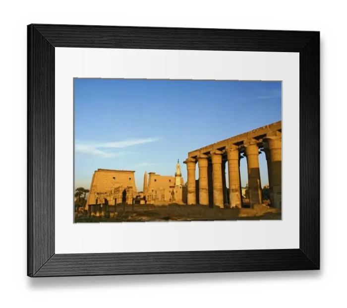 Framed Print : Luxor Temple at sunset, modern day Luxor or ancient Thebes, Egypt