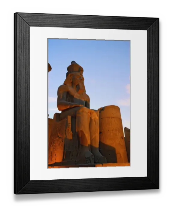 Framed Print : Statue of Ramses II at dusk, Luxor Temple located at modern day Luxor or ancient Thebes, Egypt