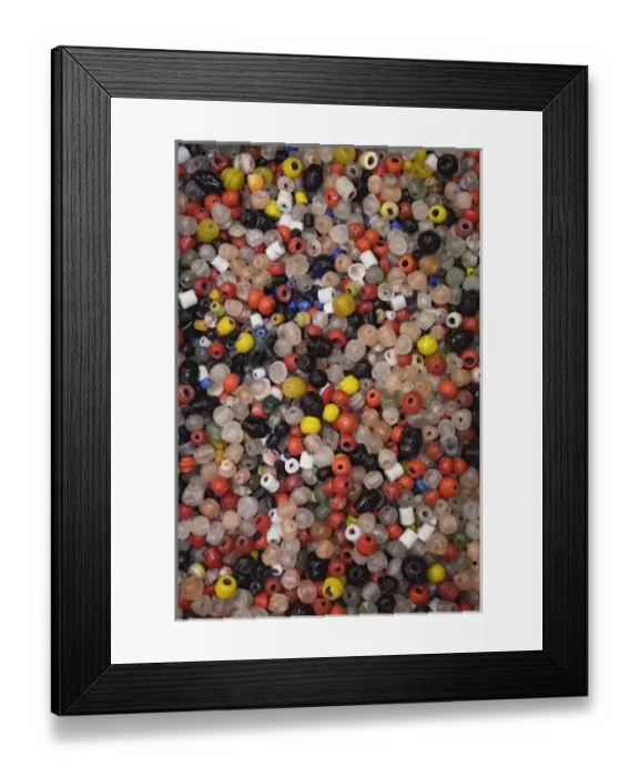 Framed Print : Glass beads for sale, Khan el Khalili Bazaar, Cairo, Egypt