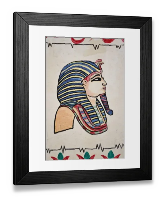 Framed Print : Egyptian figures drawn on souvenir shop wall, Luxor, Egypt Framed Print : Egyptian figures drawn on souvenir shop wall, Luxor, Egypt