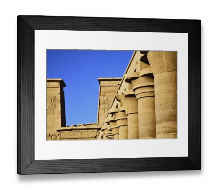Framed Print : Columns and pylons, Temple of Philae, on Agilika, an island in the Nile River, near Aswan, Egypt Framed Print : Columns and pylons, Temple of Philae, on Agilika, an island in the Nile River, near Aswan, Egypt