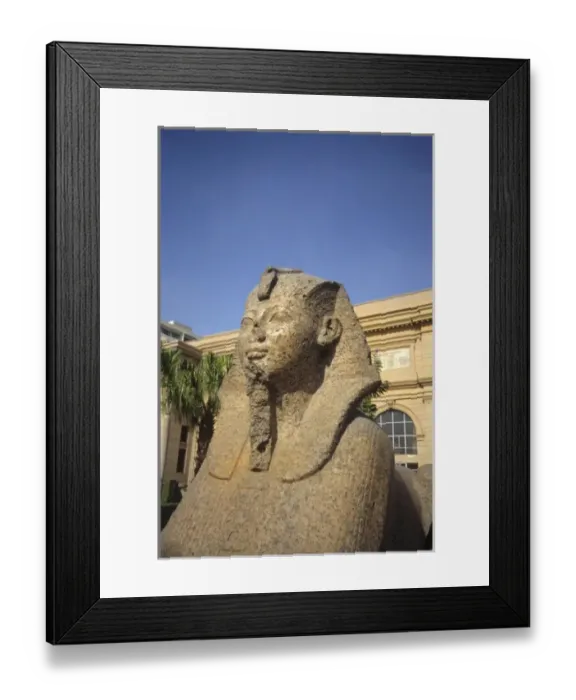 Framed Print : Statue in front of the famous Egyptian Museum in Cairo Egypt Framed Print : Statue in front of the famous Egyptian Museum in Cairo Egypt