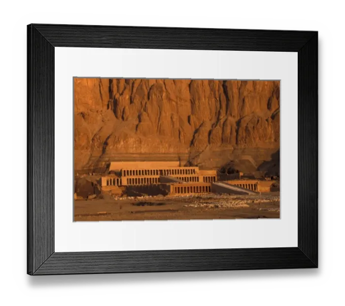 Framed Print : Africa, Egypt, Luxor, Valley of the Queens. Sunrise on Deir el-Bahri, Hatshepsut s Framed Print : Africa, Egypt, Luxor, Valley of the Queens. Sunrise on Deir el-Bahri, Hatshepsut s