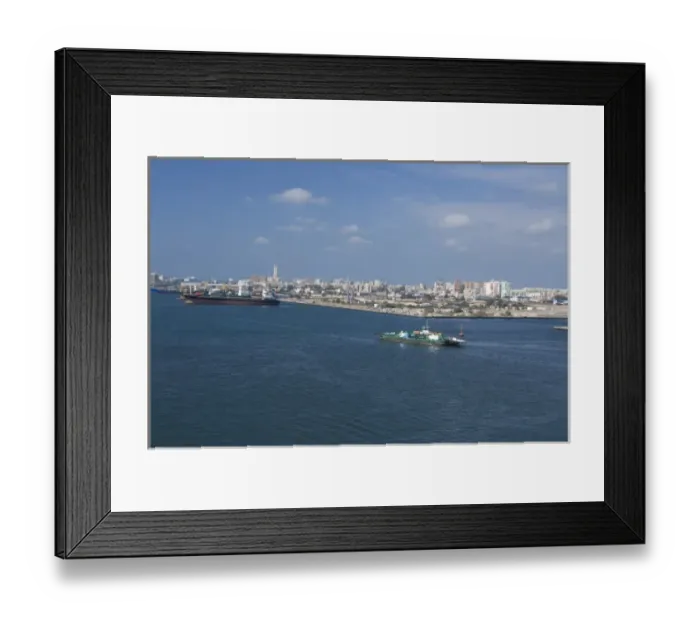 Framed Print : Egypt, Mediterranean Sea, Port Said. City views of Port Said from the Suez Canal Framed Print : Egypt, Mediterranean Sea, Port Said. City views of Port Said from the Suez Canal