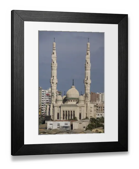 Framed Print : Egypt, Mediterranean Sea, Port Said. Mosque Framed Print : Egypt, Mediterranean Sea, Port Said. Mosque