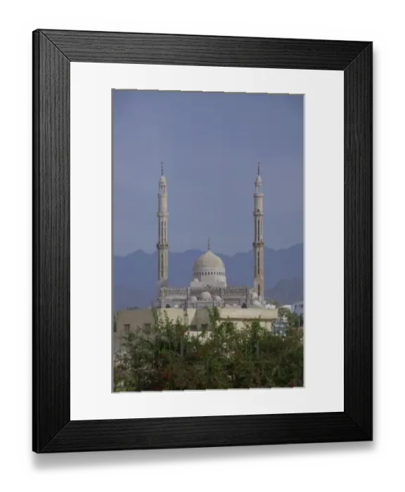 Framed Print : Egypt, Sinai Peninsula, Gulf of Tiran, Sharm El-Sheik. Local mosque