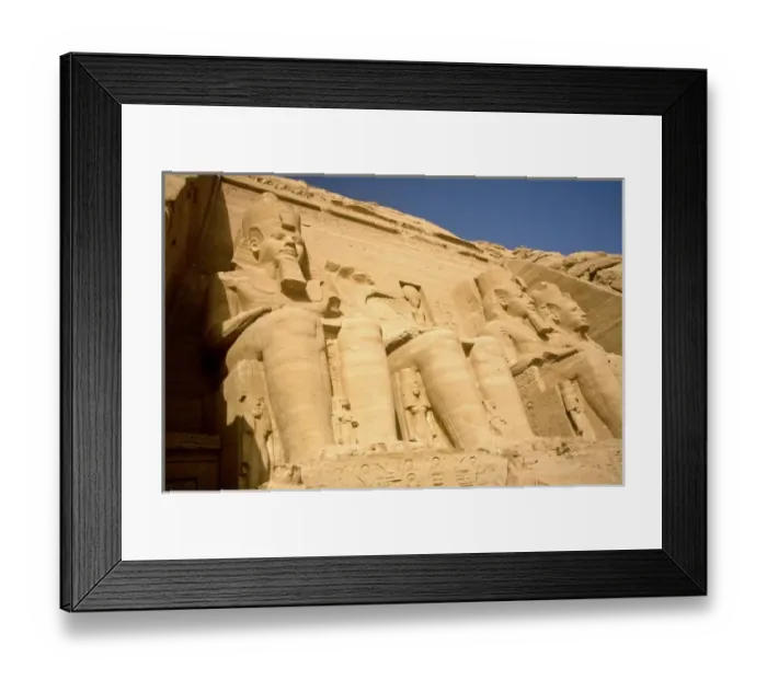 Framed Print : Egypt, Abu Simbel. Colossal statues adorn the entrance to the 13th Century BC Temple Framed Print : Egypt, Abu Simbel. Colossal statues adorn the entrance to the 13th Century BC Temple