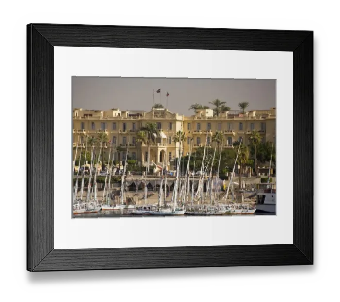 Framed Print : Egypt, Luxor. The historic Winter Palace Hotel founded in 1887 along the riverside Framed Print : Egypt, Luxor. The historic Winter Palace Hotel founded in 1887 along the riverside