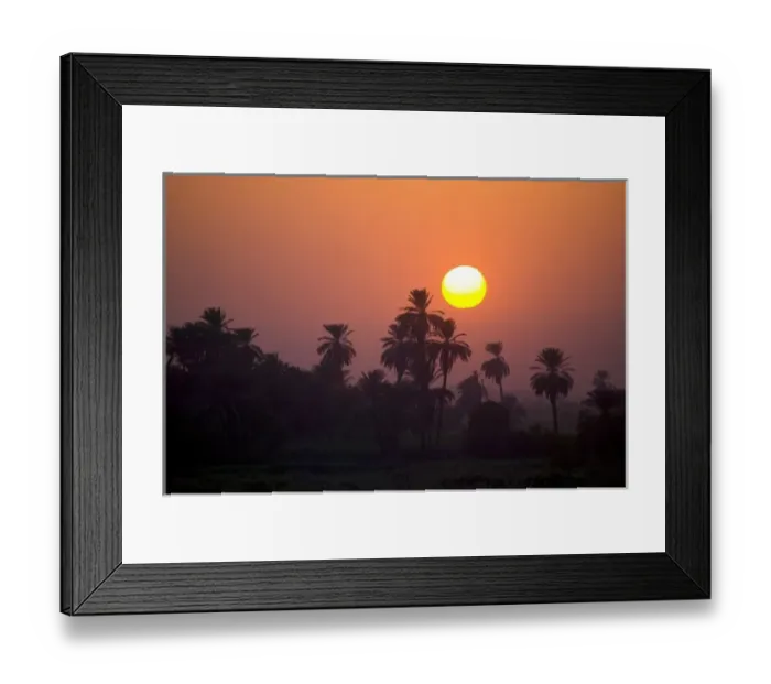 Framed Print : Cruising along the Nile River with the Sun Going down, Egypt Framed Print : Cruising along the Nile River with the Sun Going down, Egypt
