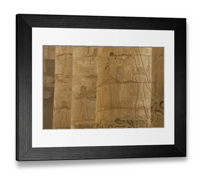 Framed Print : Columns with the visual art work Temple of Karnak, Egypt