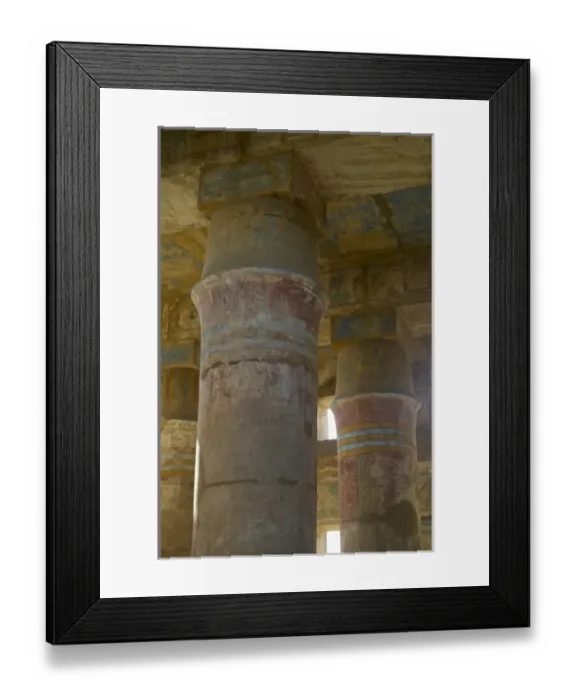 Framed Print : Columns with the visual art work Temple of Karnak, Egypt