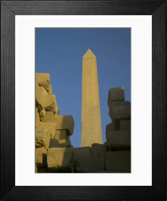 Framed Print : Obelisk Temple of Karnak Along the Nile River, Egypt Framed Print : Obelisk Temple of Karnak Along the Nile River, Egypt